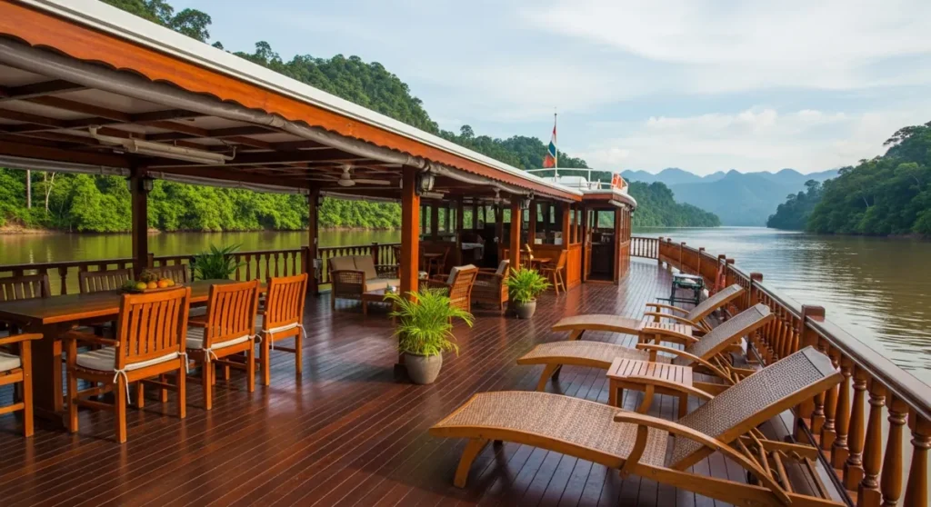 Onboard facilities and amenities on KalimantanLuxury boats
