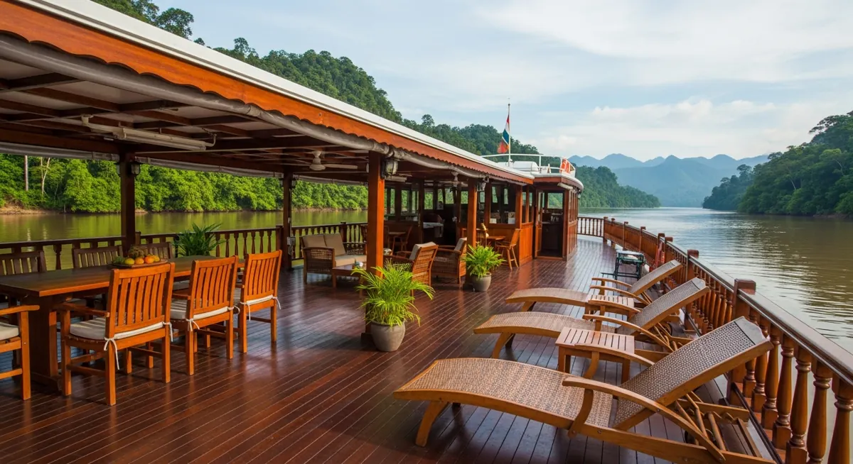 Onboard facilities and amenities on KalimantanLuxury boats